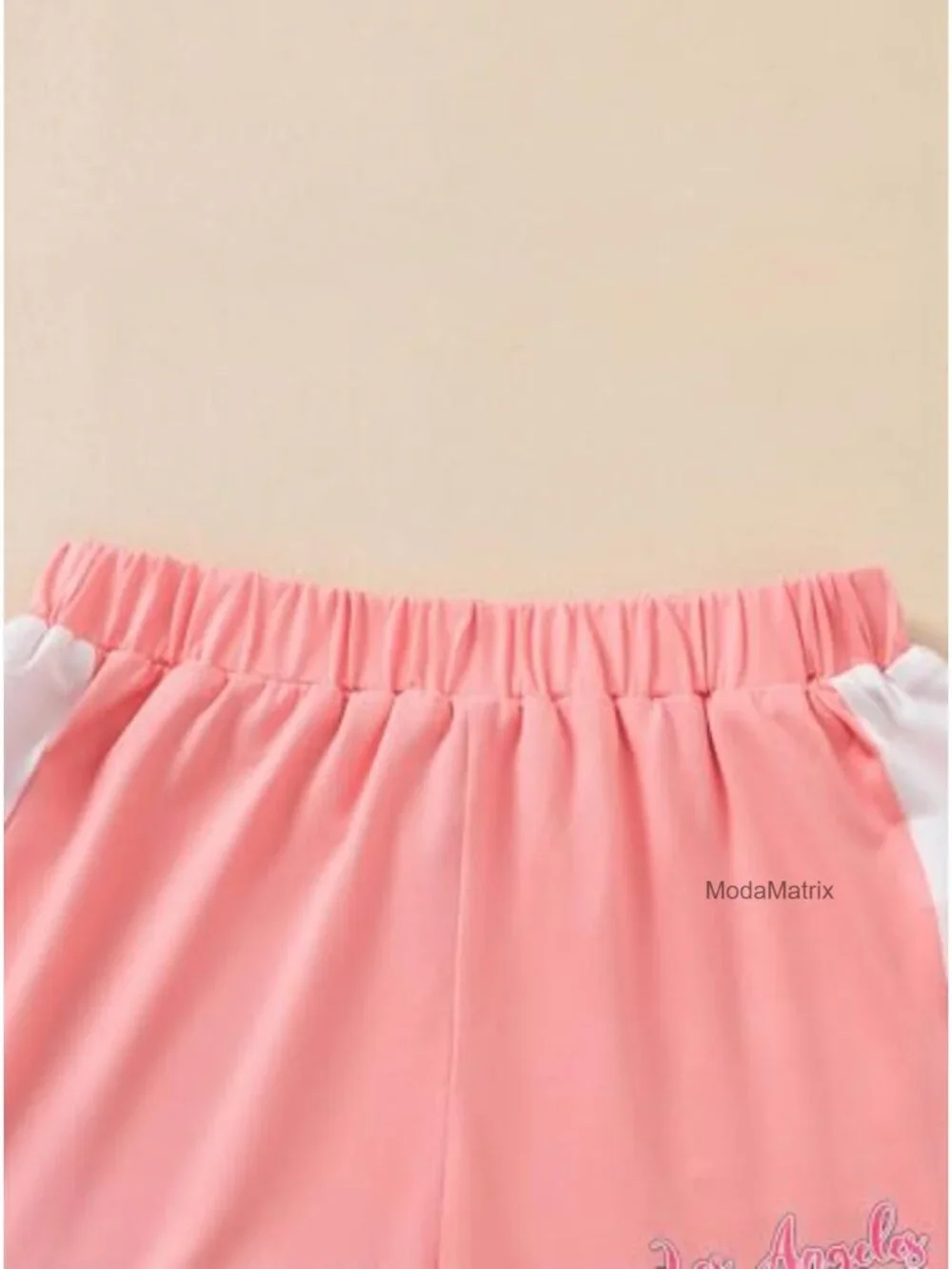 Girls 2 Piece Summer Outfit T-Shirt & Elastic Shorts Set